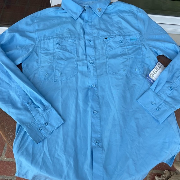 NWT Gillz Shirt Mens Medium Vented Button Up Fishing Long Sleeve Lightweight - Picture 1 of 5